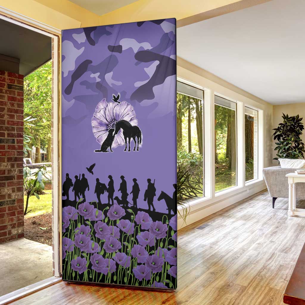 ANZAC Day Door Cover Lest We Forget the Animals Too LT19 - Polynesian Pride
