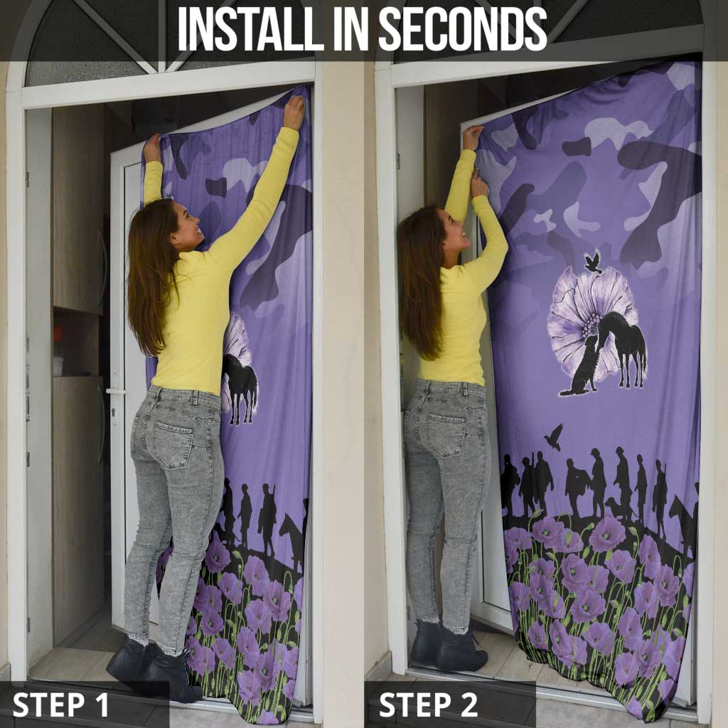 ANZAC Day Door Cover Lest We Forget the Animals Too LT19 - Polynesian Pride