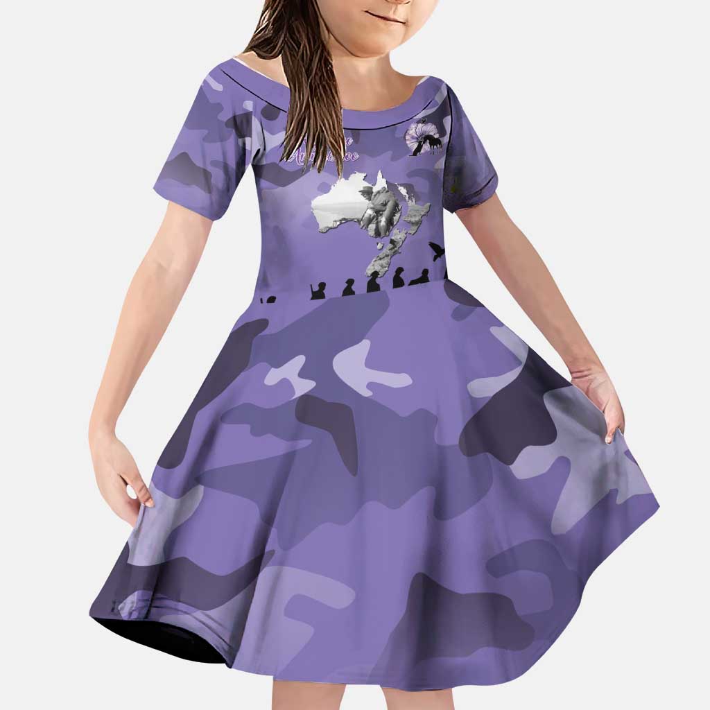 ANZAC Day Family Matching Long Sleeve Bodycon Dress and Hawaiian Shirt Lest We Forget the Animals Too