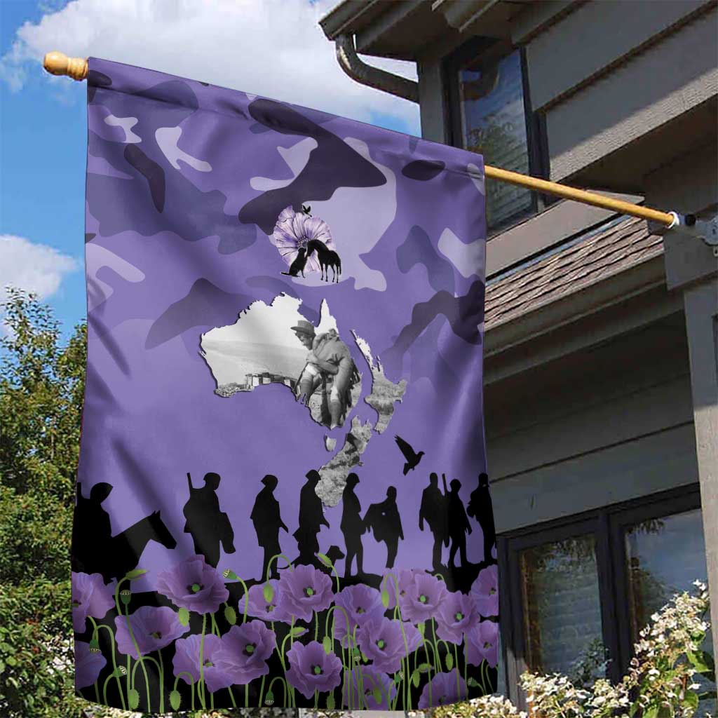 ANZAC Day Garden Flag Lest We Forget the Animals Too LT19 - Polynesian Pride