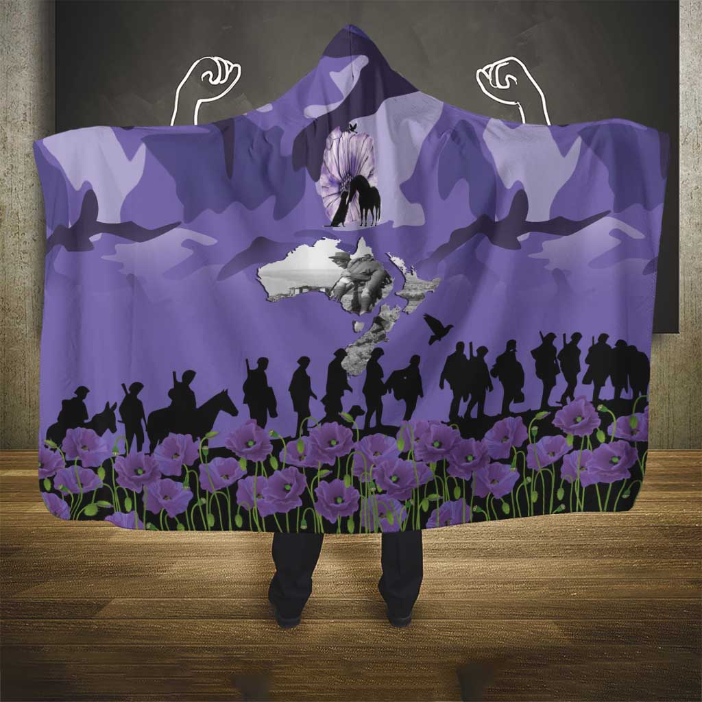 ANZAC Day Hooded Blanket Lest We Forget the Animals Too LT19 - Polynesian Pride