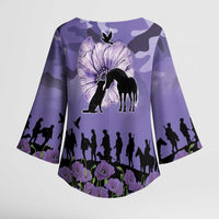 ANZAC Day Kimono Sleeve Blouse Lest We Forget the Animals Too LT19 - Polynesian Pride