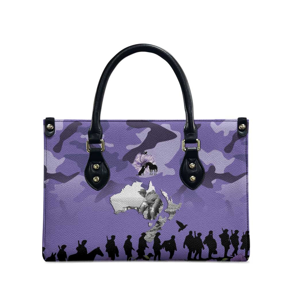 ANZAC Day Leather Bag Lest We Forget the Animals Too LT19 - Polynesian Pride