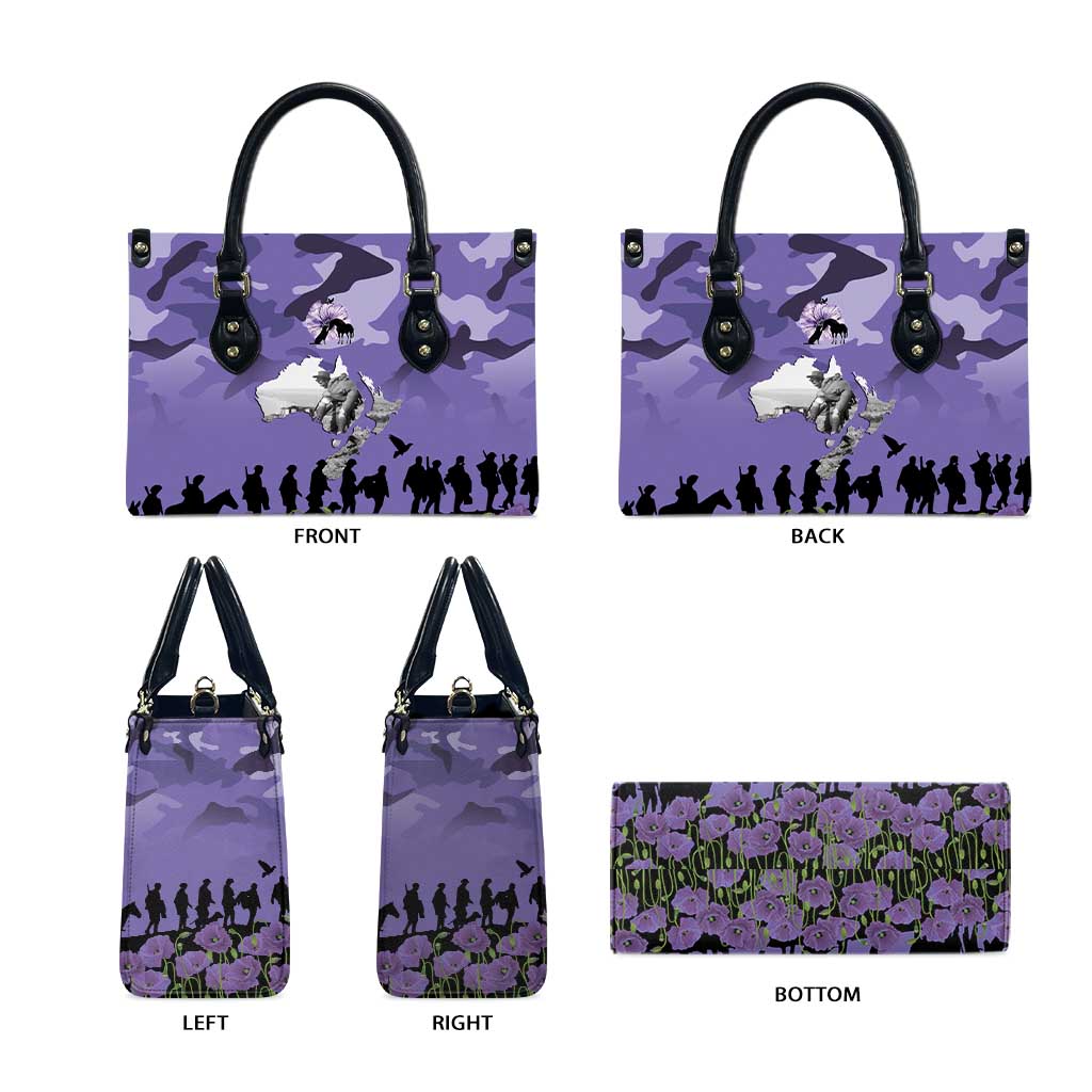 ANZAC Day Leather Bag Lest We Forget the Animals Too LT19 - Polynesian Pride