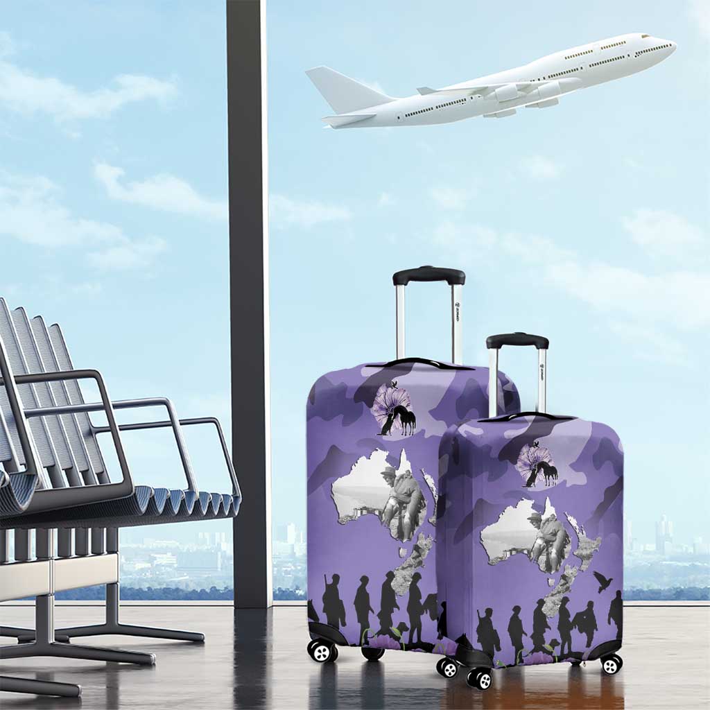 ANZAC Day Luggage Cover Lest We Forget the Animals Too LT19 - Polynesian Pride