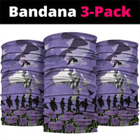 ANZAC Day Neck Gaiter Lest We Forget the Animals Too LT19 package One Size: 25*50cm Purple - Polynesian Pride