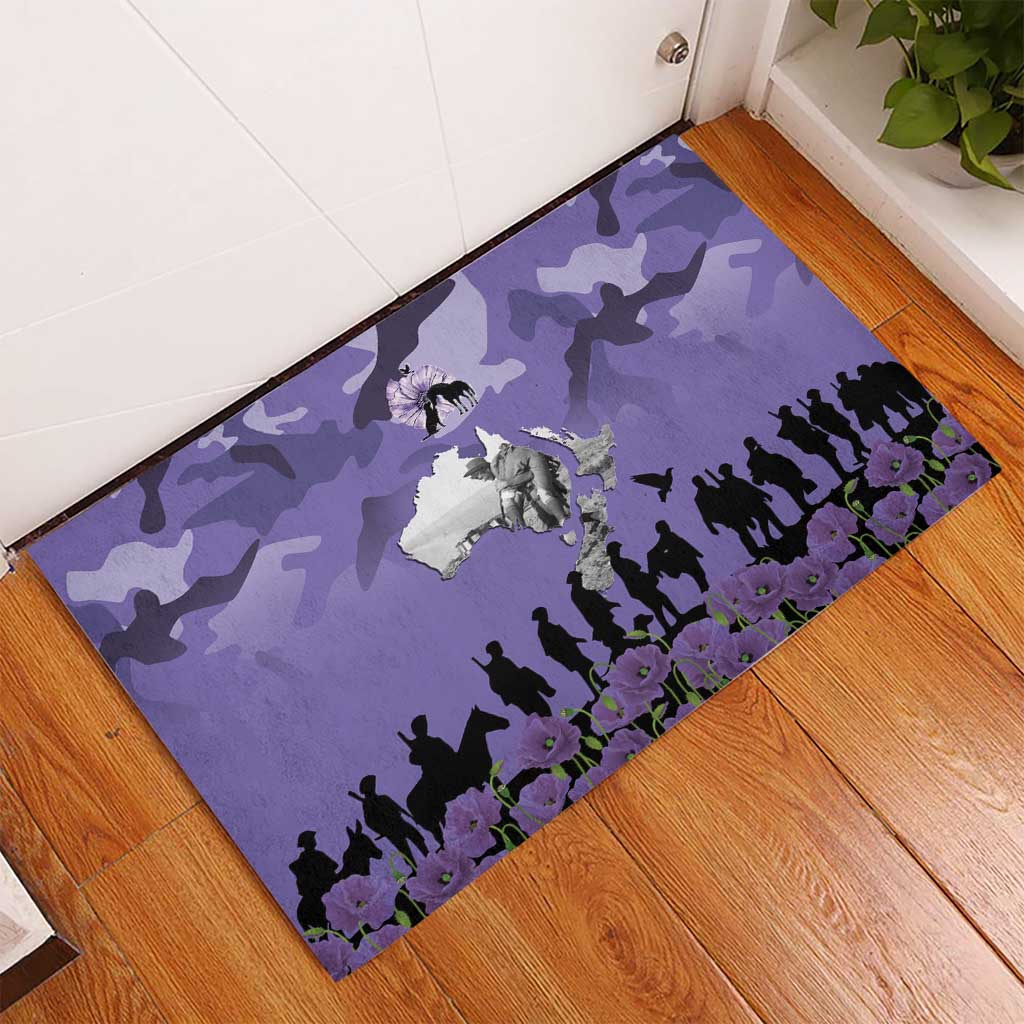 ANZAC Day Rubber Doormat Lest We Forget the Animals Too LT19 - Polynesian Pride