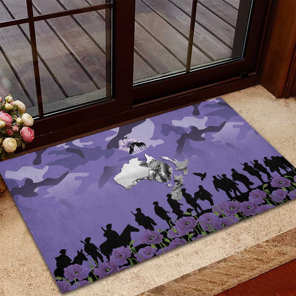 ANZAC Day Rubber Doormat Lest We Forget the Animals Too LT19 - Polynesian Pride
