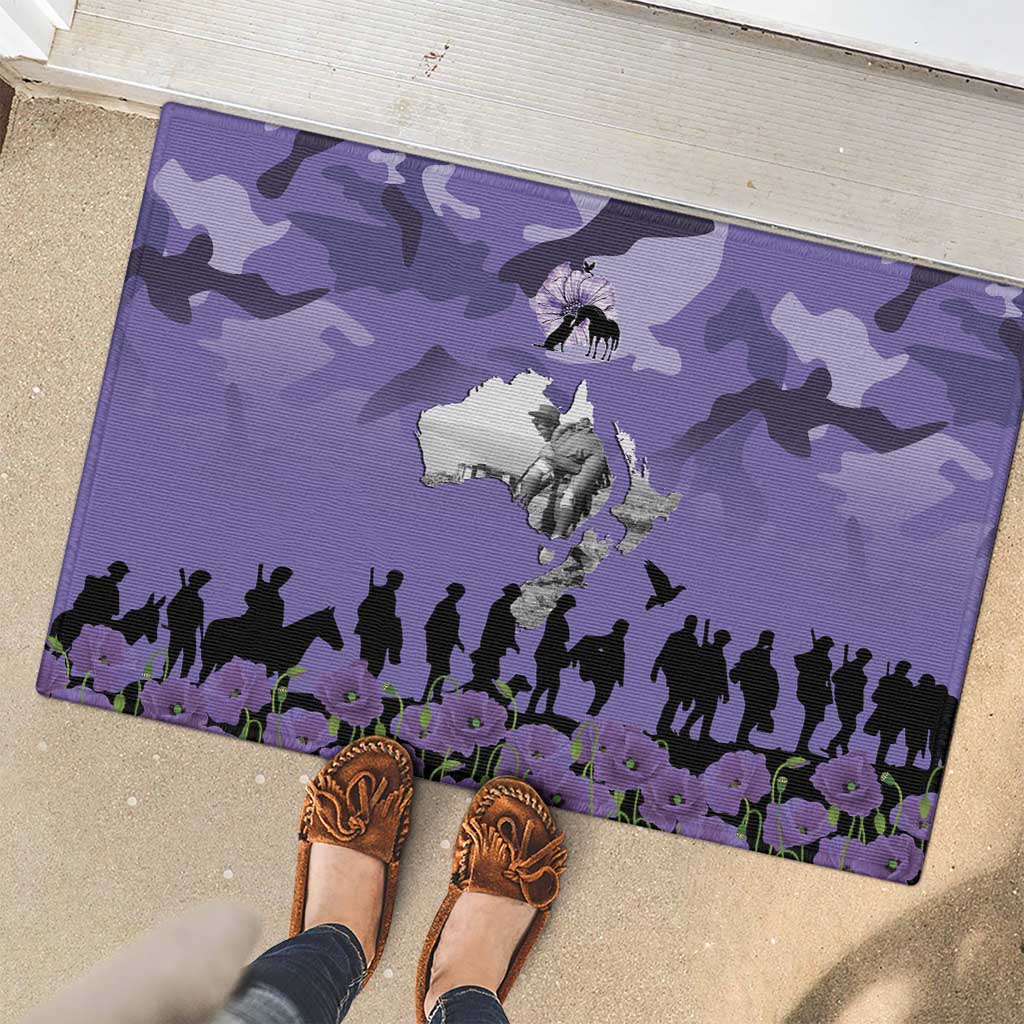 ANZAC Day Rubber Doormat Lest We Forget the Animals Too LT19 - Polynesian Pride