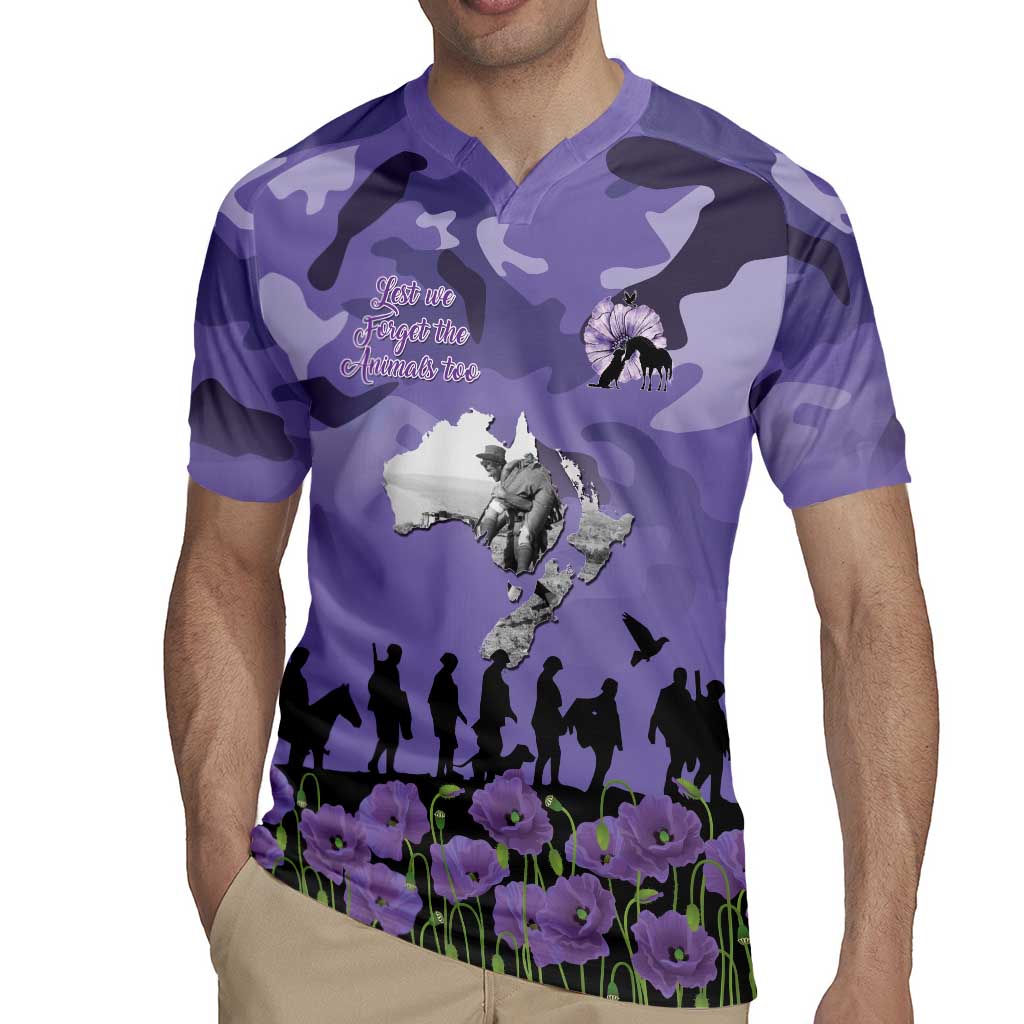 ANZAC Day Rugby Jersey Lest We Forget the Animals Too
