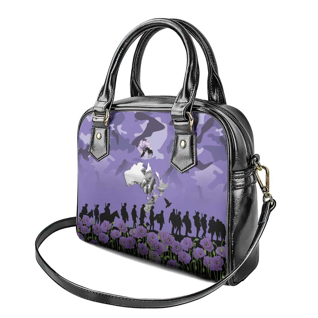 ANZAC Day Shoulder Handbag Lest We Forget the Animals Too LT19 - Polynesian Pride