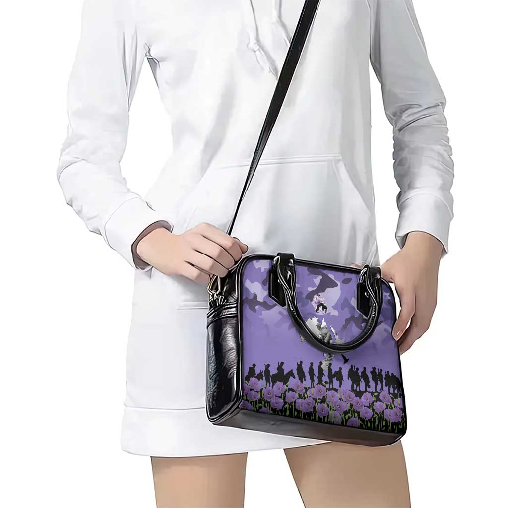 ANZAC Day Shoulder Handbag Lest We Forget the Animals Too LT19 - Polynesian Pride