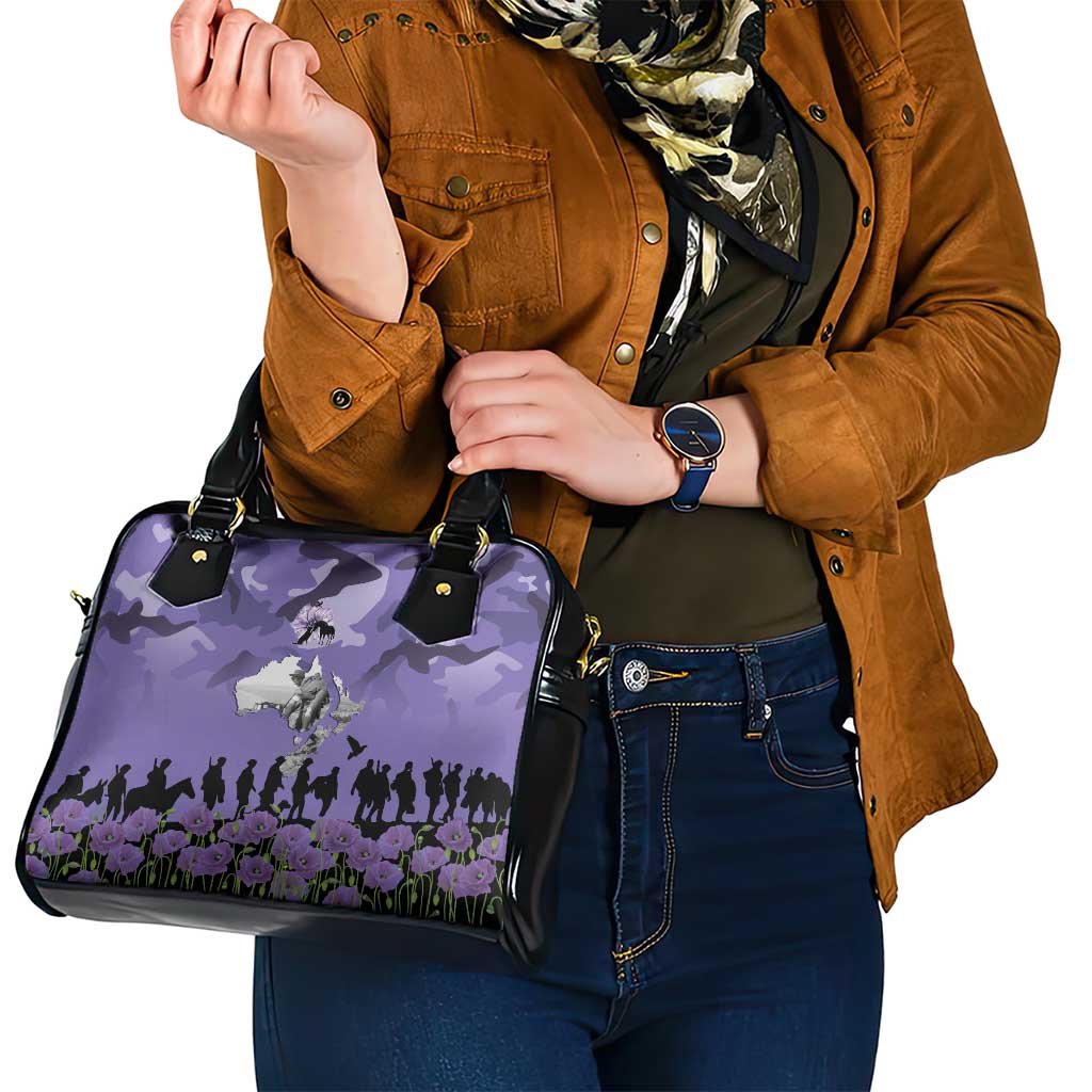 ANZAC Day Shoulder Handbag Lest We Forget the Animals Too LT19 - Polynesian Pride