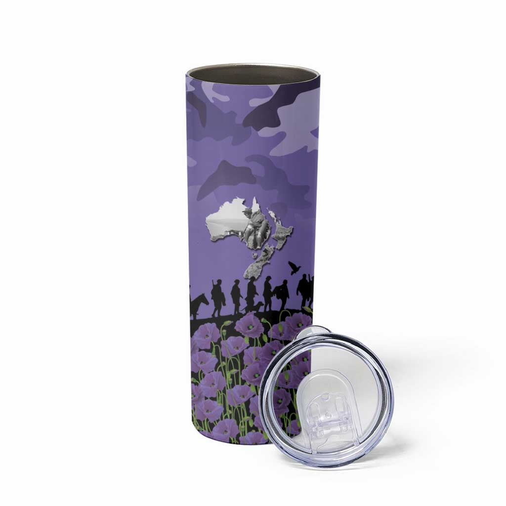 ANZAC Day Skinny Tumbler Lest We Forget the Animals Too LT19 - Polynesian Pride