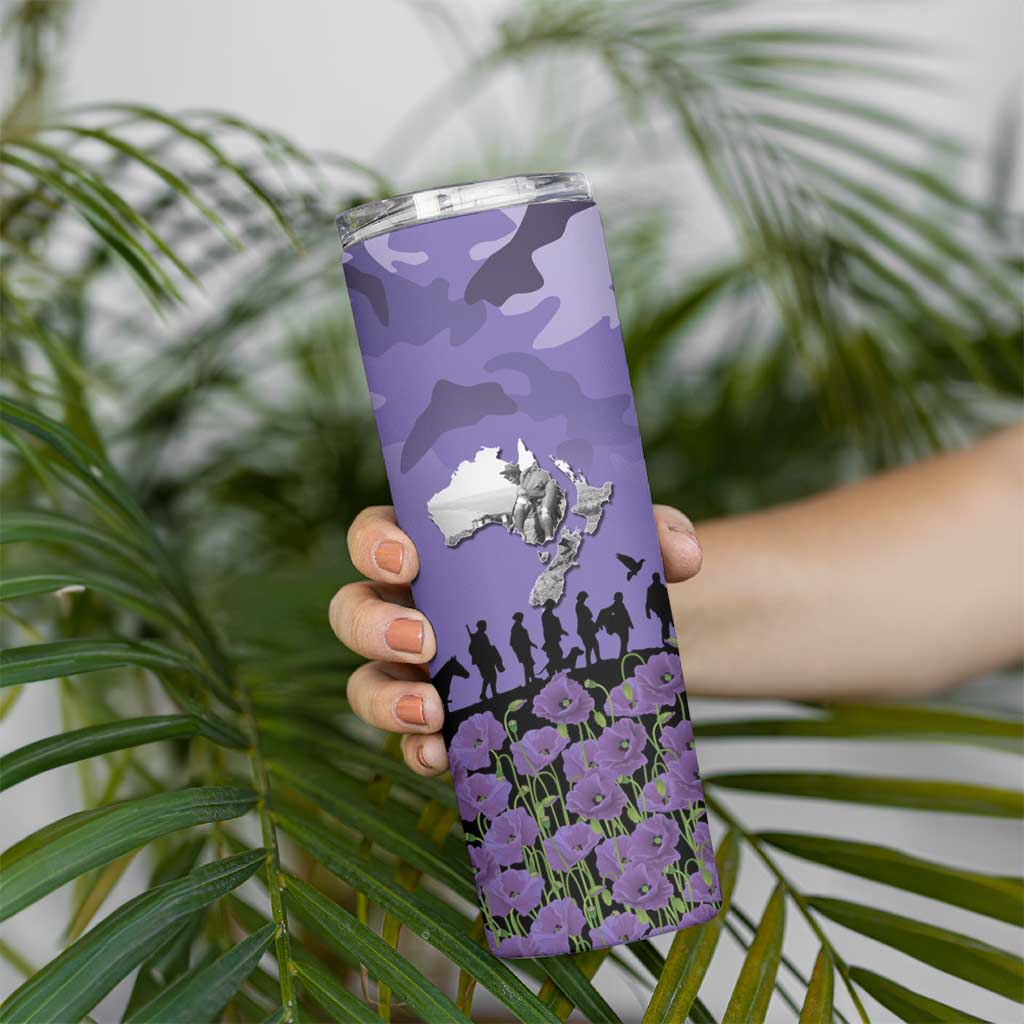 ANZAC Day Skinny Tumbler Lest We Forget the Animals Too LT19 - Polynesian Pride
