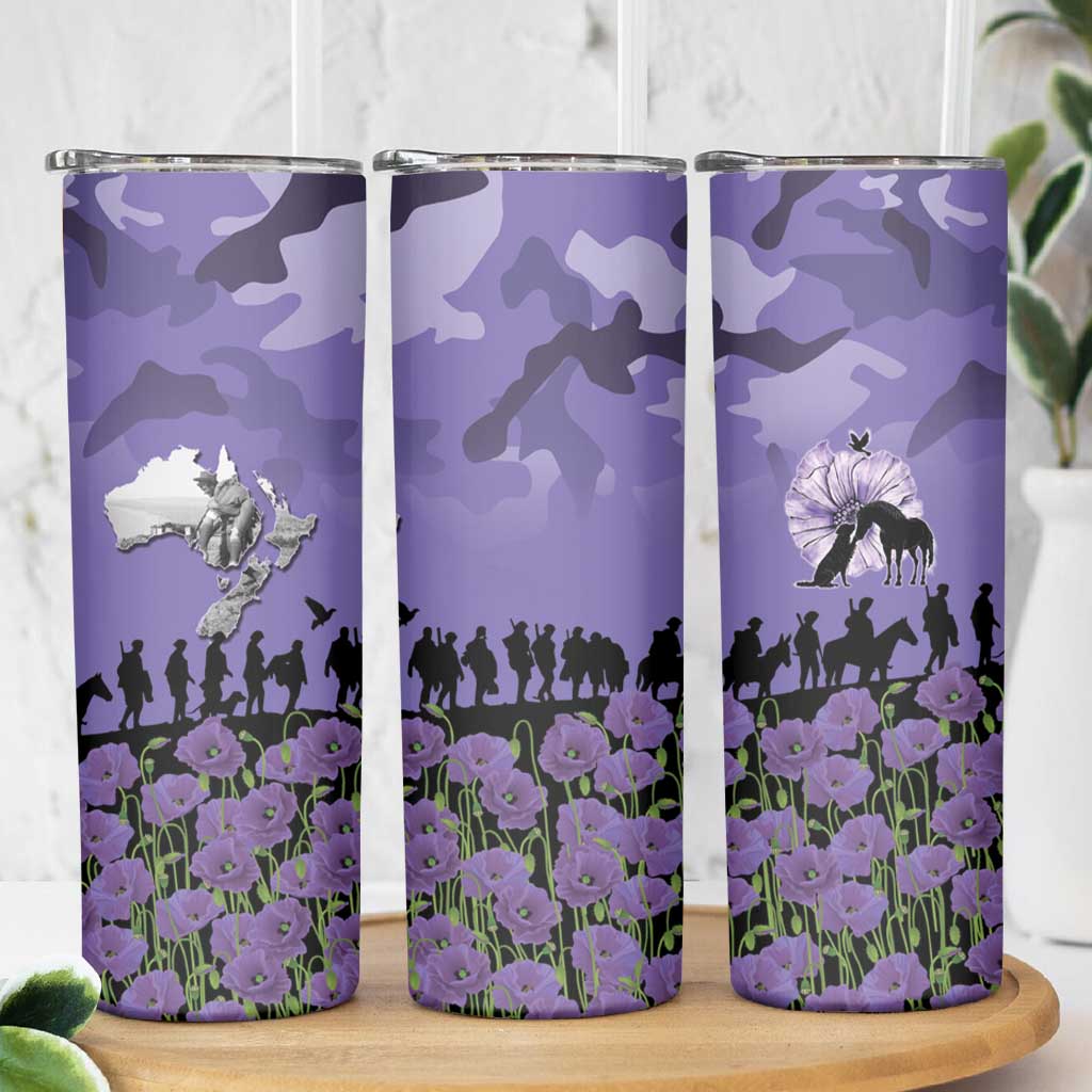 ANZAC Day Skinny Tumbler Lest We Forget the Animals Too LT19 - Polynesian Pride