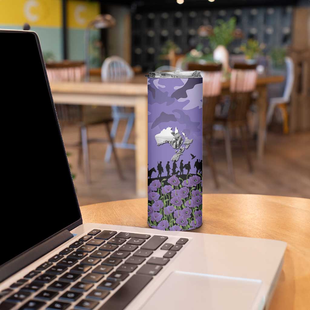 ANZAC Day Skinny Tumbler Lest We Forget the Animals Too LT19 - Polynesian Pride