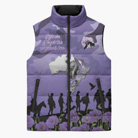 ANZAC Day Sleeveless Puffer Jacket Lest We Forget the Animals Too