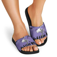 ANZAC Day Slide Sandals Lest We Forget the Animals Too LT19 - Polynesian Pride