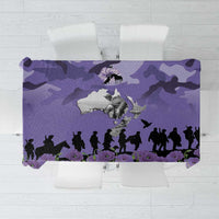 ANZAC Day Tablecloth Lest We Forget the Animals Too LT19 Purple - Polynesian Pride