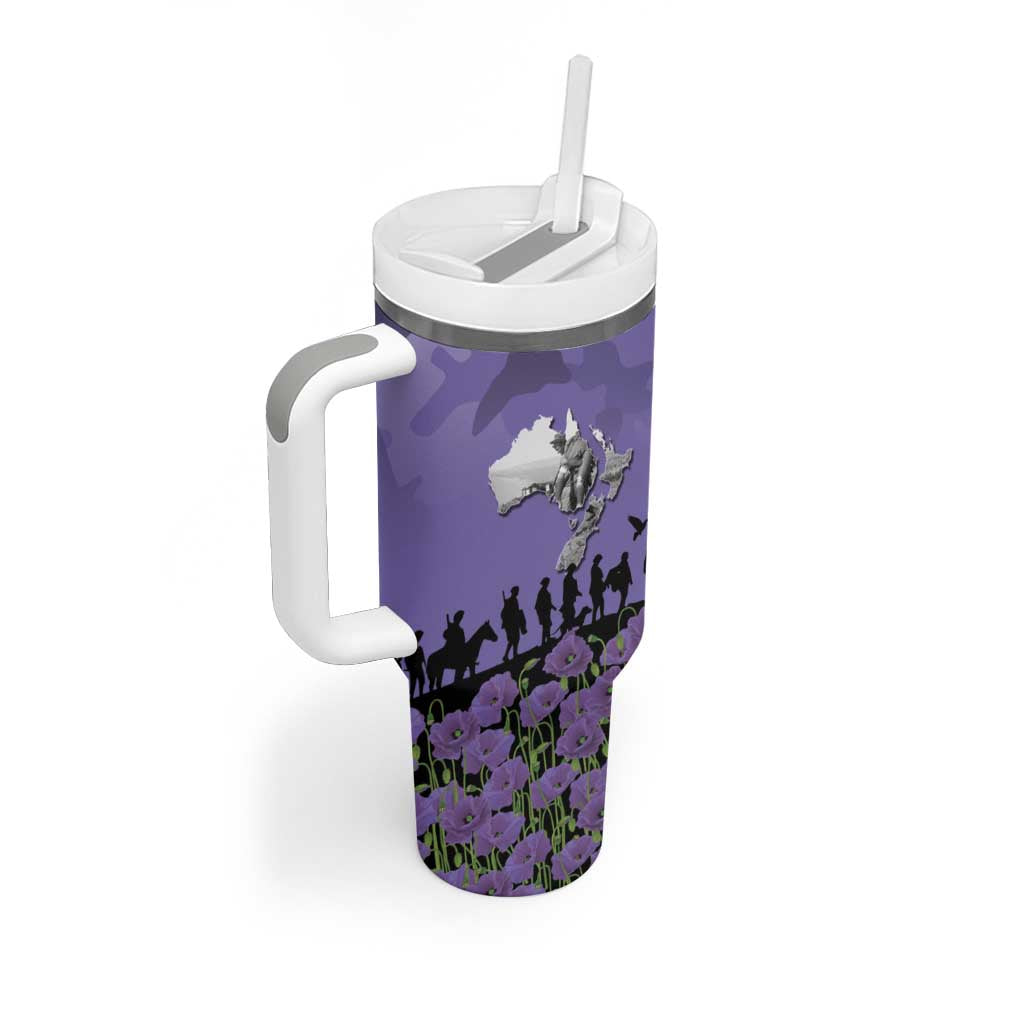 ANZAC Day Tumbler With Handle Lest We Forget the Animals Too LT19 - Polynesian Pride