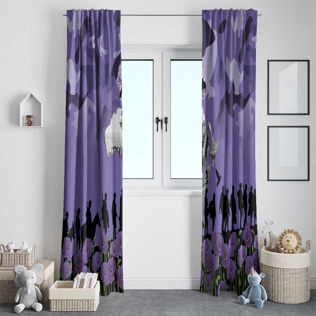 ANZAC Day Window Curtain Lest We Forget the Animals Too LT19 - Polynesian Pride