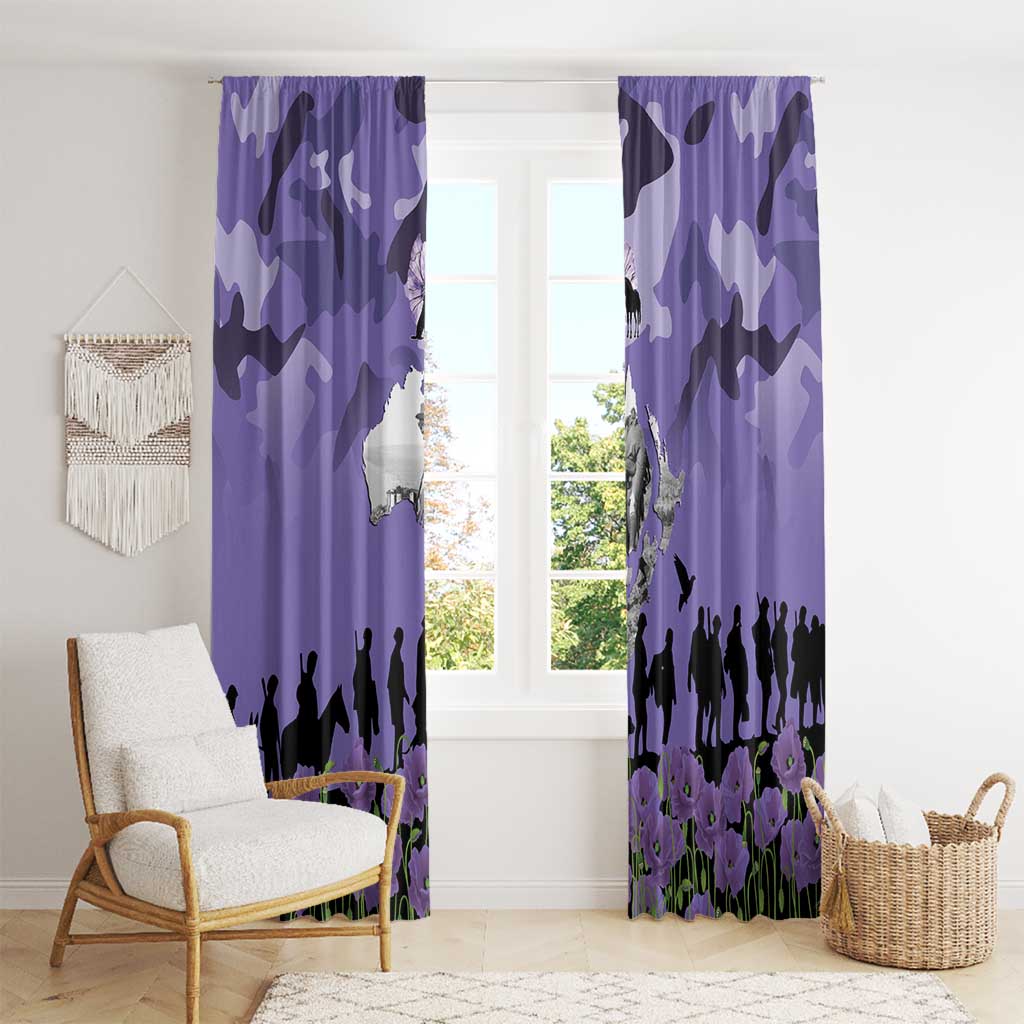 ANZAC Day Window Curtain Lest We Forget the Animals Too LT19 - Polynesian Pride