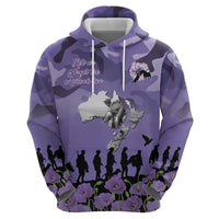 ANZAC Day Zip Hoodie Lest We Forget the Animals Too LT19 - Polynesian Pride