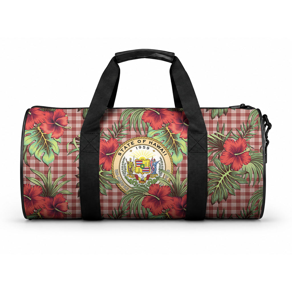 Vintage Hawaii Hibiscus Palaka Duffle Bag Red Color LT19 One size Red - Polynesian Pride