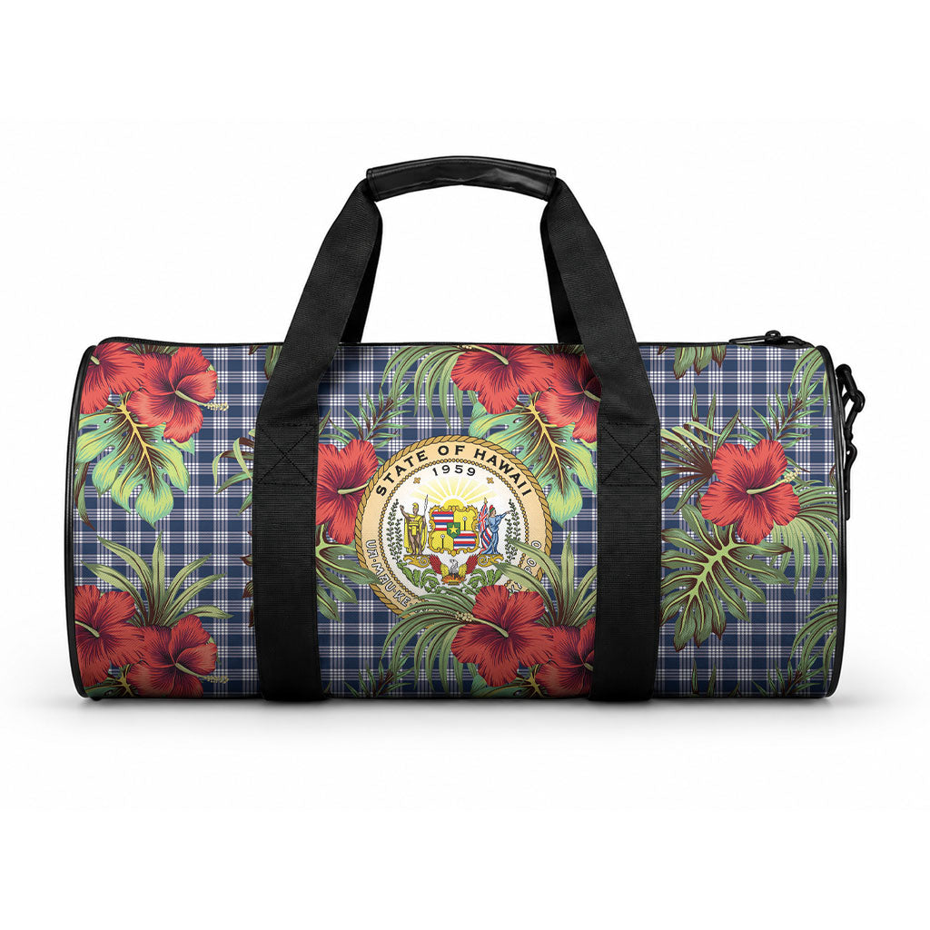 Vintage Hawaii Hibiscus Palaka Duffle Bag Navy Color LT19 One size Navy - Polynesian Pride