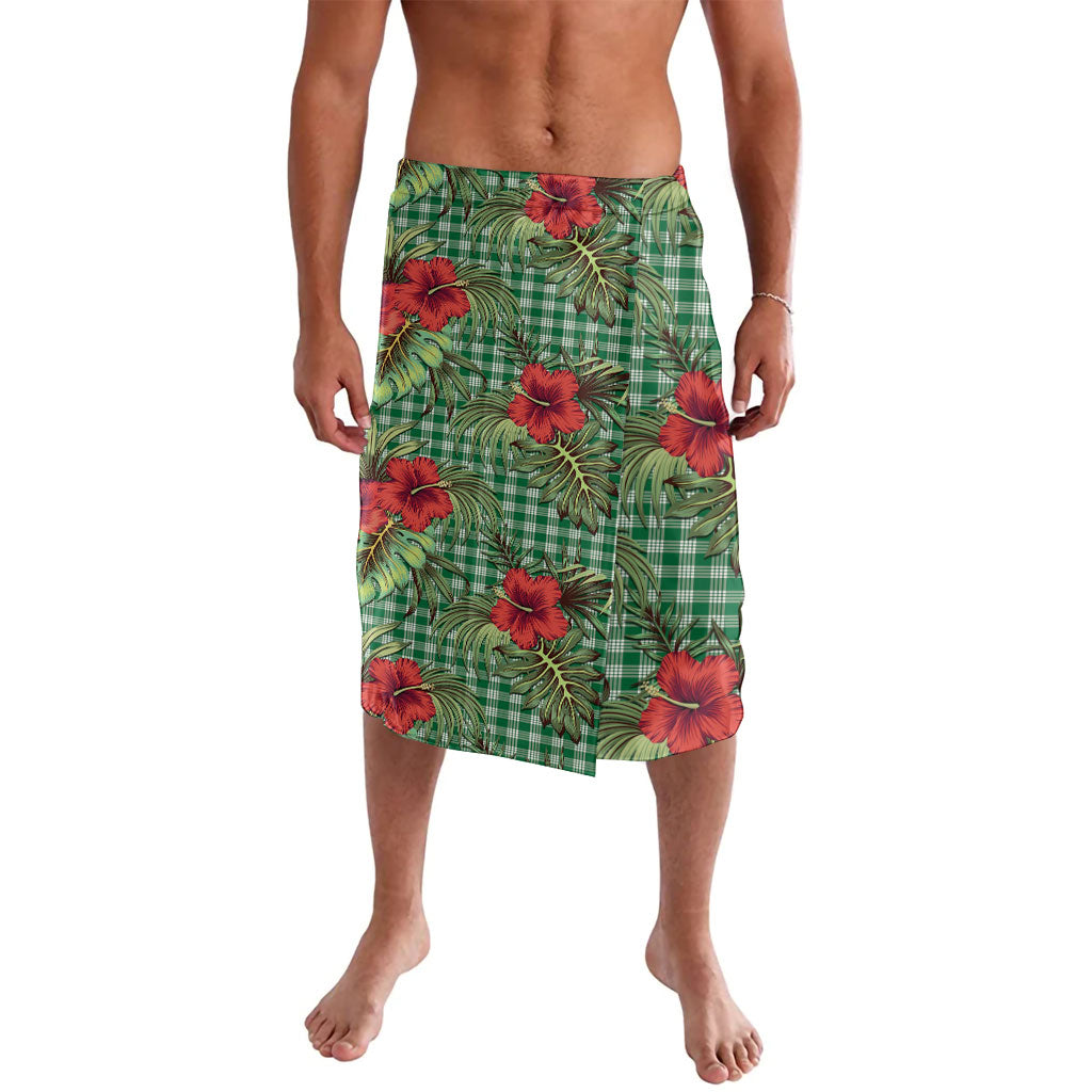 Vintage Hawaii Hibiscus Palaka Lavalava Green Color LT19 Green - Polynesian Pride