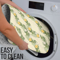 Hawaiian Pikake Maile Lei Bathroom Set Tiare Hibiscus Kalo Palapalai Leaf Beige LT19 - Polynesian Pride