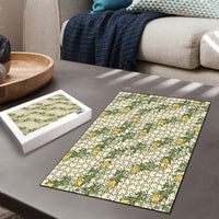 Hawaiian Pikake Maile Lei Puzzle Tiare Hibiscus Kalo Palapalai Leaf Beige LT19 - Polynesian Pride