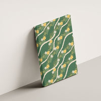 Hawaiian Pikake Maile Lei Canvas Wall Art Tiare Hibiscus Kalo Palapalai Leaf Green LT19 - Polynesian Pride