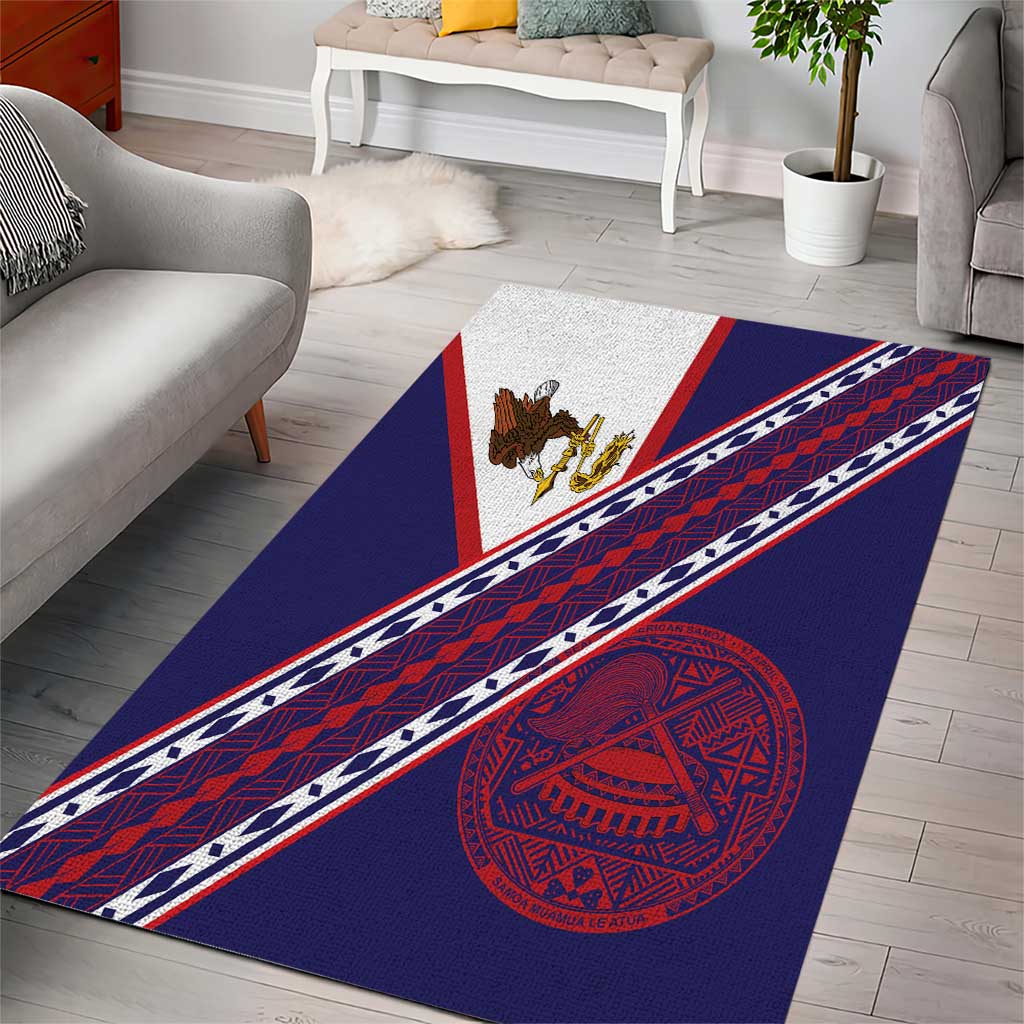 American Samoa Flag Day Area Rug Polynesian Tribal Tattoo Eagle Art LT19 - Polynesian Pride