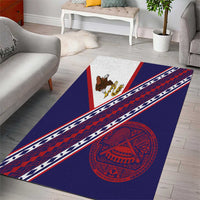 American Samoa Flag Day Area Rug Polynesian Tribal Tattoo Eagle Art LT19 - Polynesian Pride
