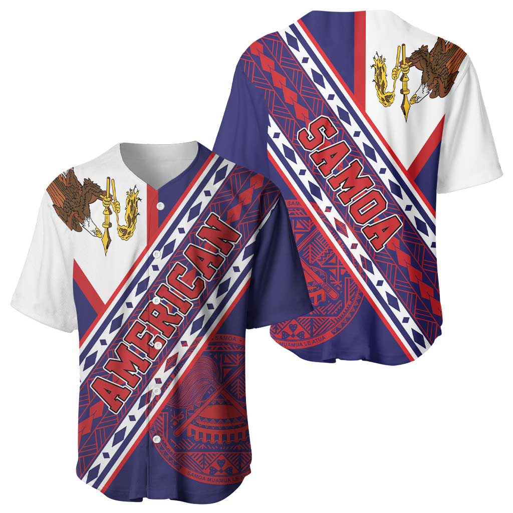 American Samoa Flag Day Baseball Jersey Polynesian Tribal Tattoo Eagle Art LT19 - Polynesian Pride