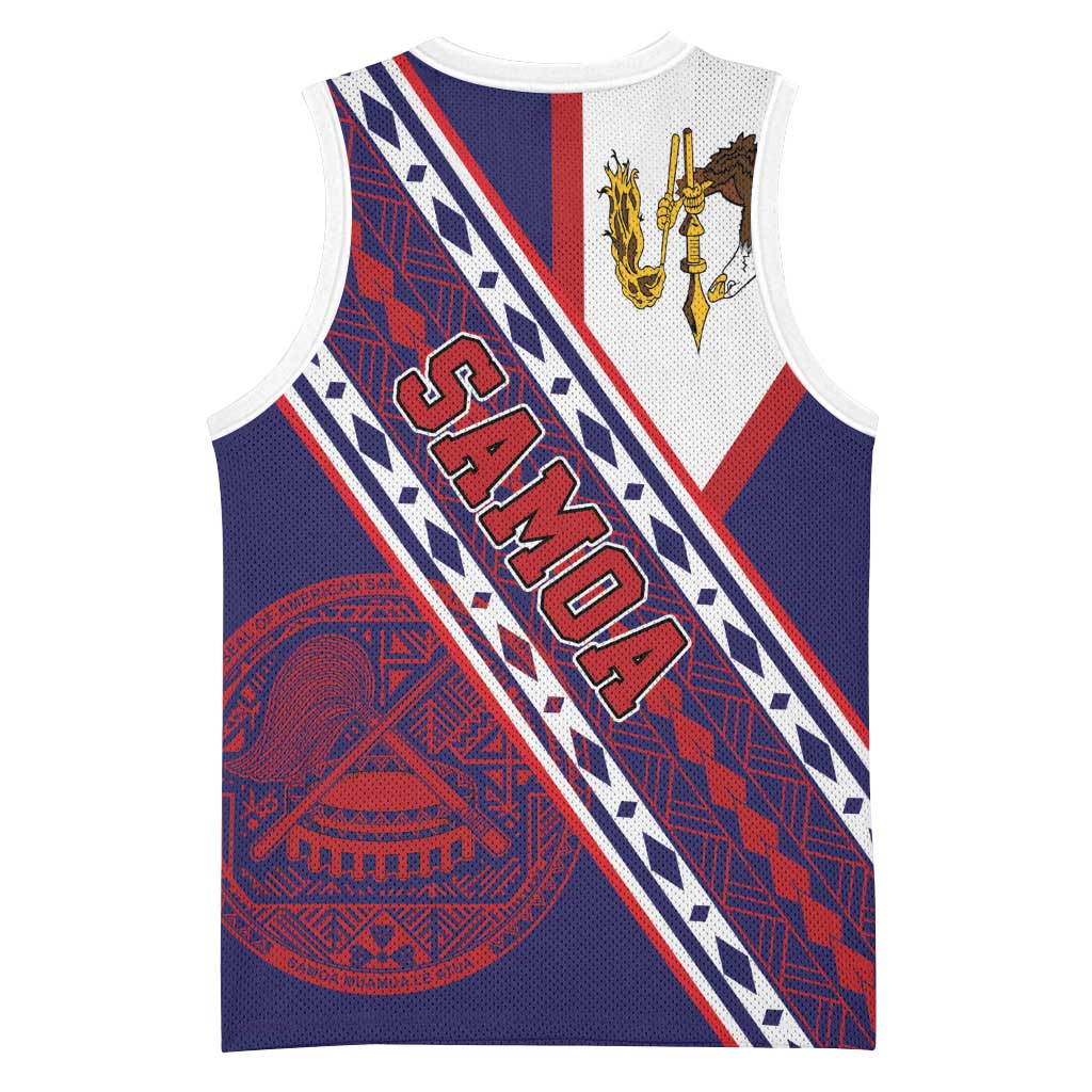 American Samoa Flag Day Basketball Jersey Polynesian Tribal Tattoo Eagle Art