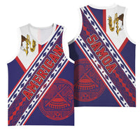 American Samoa Flag Day Basketball Jersey Polynesian Tribal Tattoo Eagle Art