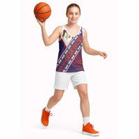 American Samoa Flag Day Basketball Jersey Polynesian Tribal Tattoo Eagle Art