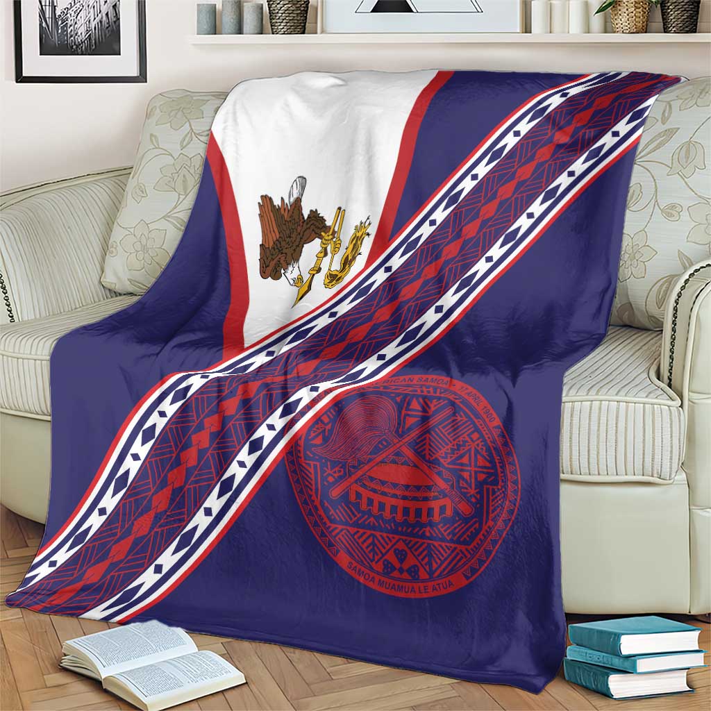 American Samoa Flag Day Blanket Polynesian Tribal Tattoo Eagle Art LT19 - Polynesian Pride