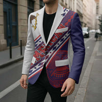 American Samoa Flag Day Blazer Polynesian Tribal Tattoo Eagle Art LT19 - Polynesian Pride