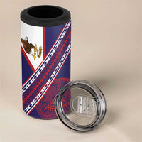 American Samoa Flag Day 4 in 1 Can Cooler Tumbler Polynesian Tribal Tattoo Eagle Art LT19 - Polynesian Pride