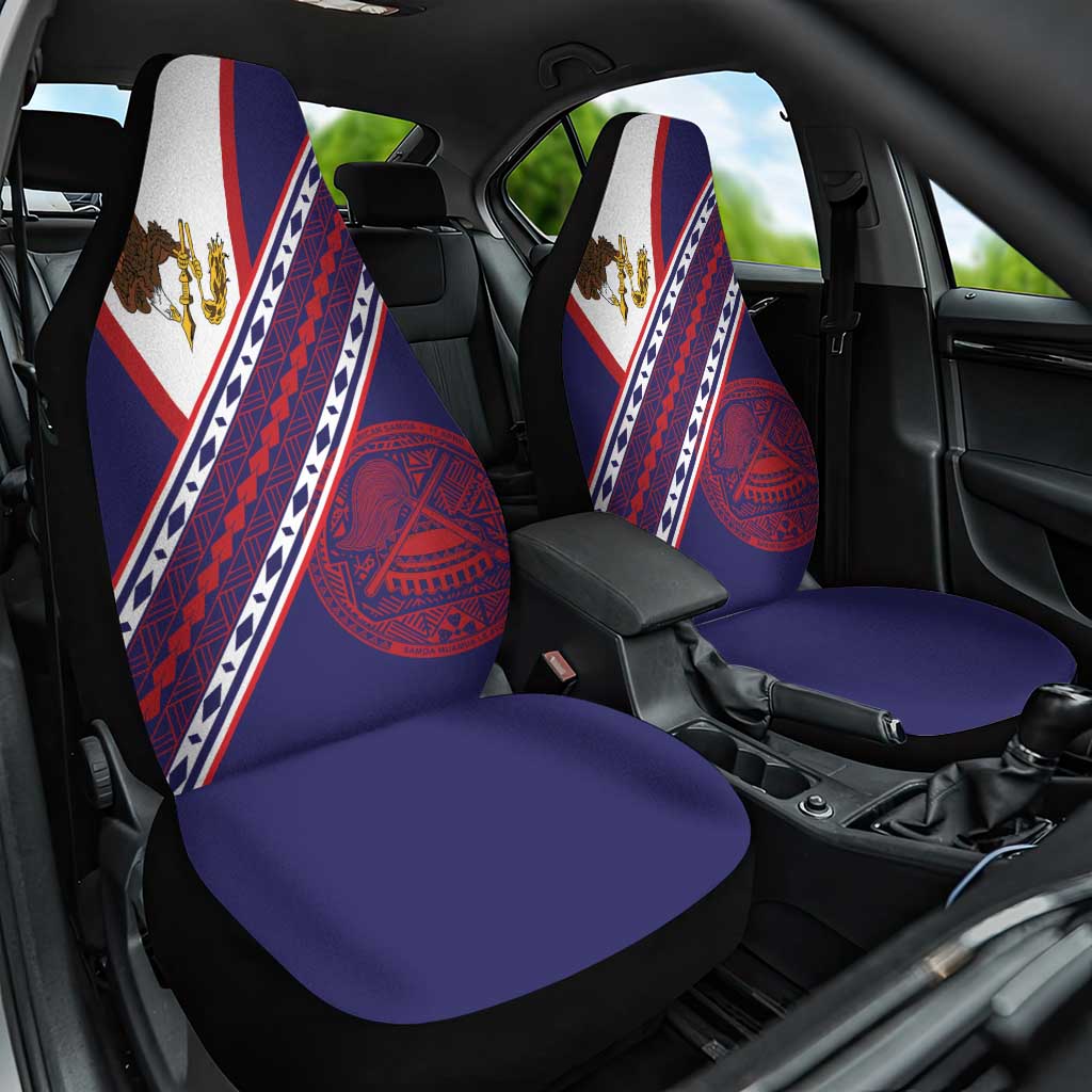 American Samoa Flag Day Car Seat Cover Polynesian Tribal Tattoo Eagle Art LT19 One Size Navy - Polynesian Pride