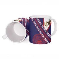 American Samoa Flag Day Ceramic Mug Polynesian Tribal Tattoo Eagle Art LT19 - Polynesian Pride