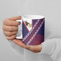 American Samoa Flag Day Ceramic Mug Polynesian Tribal Tattoo Eagle Art LT19 - Polynesian Pride