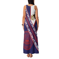 American Samoa Flag Day Family Matching Tank Maxi Dress and Hawaiian Shirt Polynesian Tribal Tattoo Eagle Art