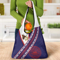 American Samoa Flag Day Grocery Bag Polynesian Tribal Tattoo Eagle Art LT19 - Polynesian Pride