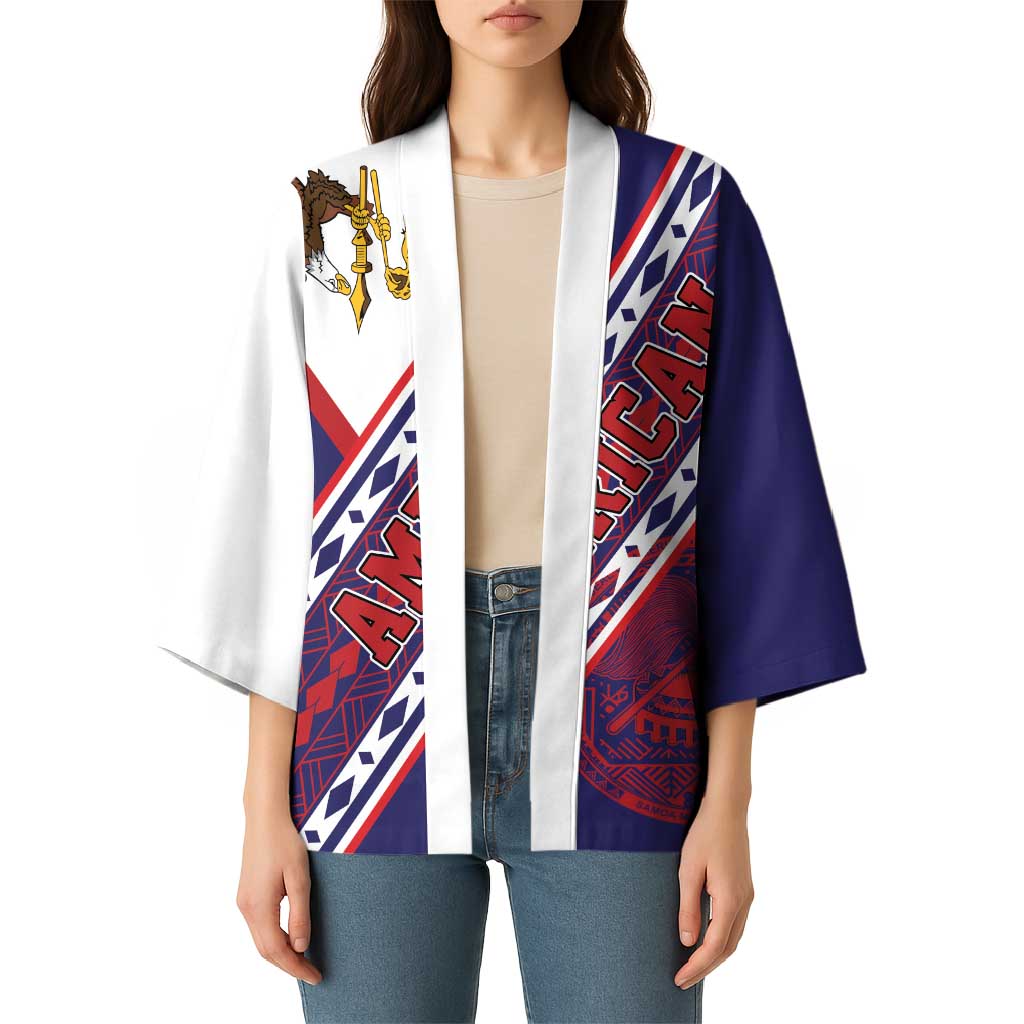 American Samoa Flag Day Kimono Polynesian Tribal Tattoo Eagle Art LT19 - Polynesian Pride