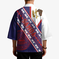 American Samoa Flag Day Kimono Polynesian Tribal Tattoo Eagle Art LT19 - Polynesian Pride